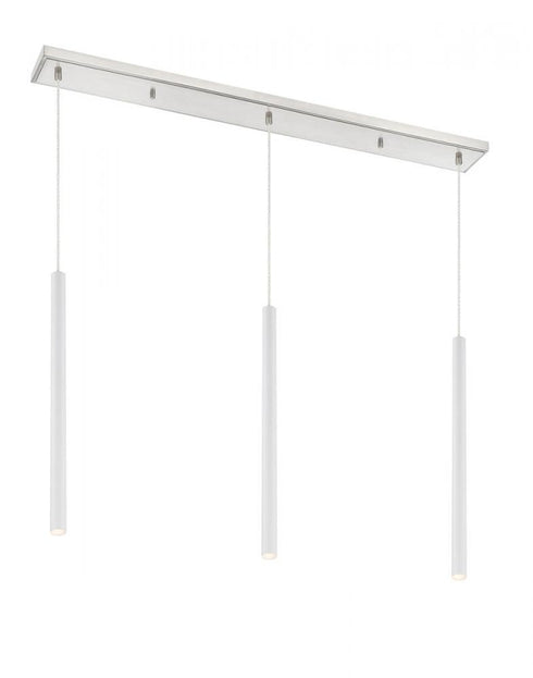 Z-Lite Forest 3 Light Linear Chandelier in Brushed Nickel Finish Model: 917MP24-BN-LED-3LBN