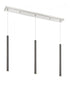 Z-Lite Forest 3 Light Linear Chandelier in Brushed Nickel Finish Model: 917MP24-BN-LED-3LBN