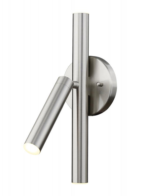 Z-Lite Forest 3 Light Wall Sconce in Brushed Nickel Finish Model: 917-3S-BN-LED