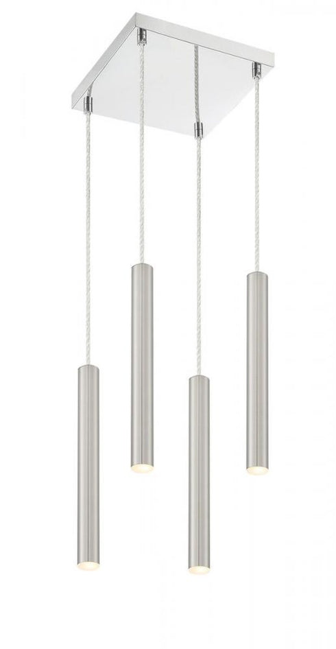 Z-Lite Forest 4 Light Chandelier in Chrome Finish Model: 917MP12-BN-LED-4SCH