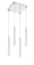 Z-Lite Forest 4 Light Chandelier in Chrome Finish Model: 917MP12-BN-LED-4SCH