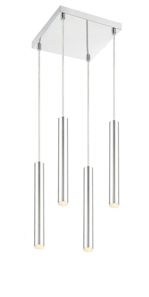 Z-Lite Forest 4 Light Chandelier in Chrome Finish Model: 917MP12-BN-LED-4SCH