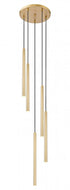 Z-Lite Forest 5 Light Chandelier in Brushed Nickel Finish Model: 919MP24-5R-BN-LED