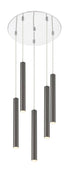 Z-Lite Forest 5 Light Chandelier in Chrome Finish Model: 917MP12-BN-LED-5RCH