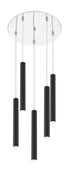 Z-Lite Forest 5 Light Chandelier in Chrome Finish Model: 917MP12-BN-LED-5RCH