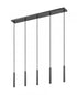 Z-Lite Forest 5 Light Linear Chandelier in Brushed Nickel Finish Model: 919MP12-5L-BN-LED
