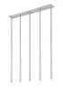 Z-Lite Forest 5 Light Linear Chandelier in Brushed Nickel Finish Model: 919MP24-5L-BN-LED