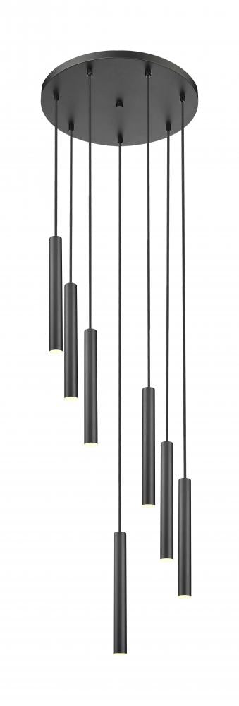 Z-Lite Forest 7 Light Chandelier in Brushed Nickel Finish Model: 919MP12-7R-BN-LED
