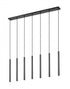 Z-Lite Forest 7 Light Linear Chandelier in Brushed Nickel Finish Model: 919MP24-7L-BN-LED