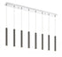 Z-Lite Forest 8 Light Linear Chandelier in Chrome Finish Model: 917MP12-BN-LED-8LCH