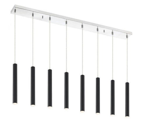 Z-Lite Forest 8 Light Linear Chandelier in Chrome Finish Model: 917MP12-BN-LED-8LCH