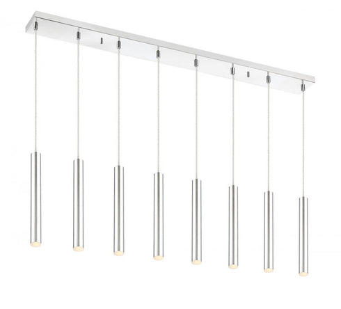 Z-Lite Forest 8 Light Linear Chandelier in Chrome Finish Model: 917MP12-BN-LED-8LCH