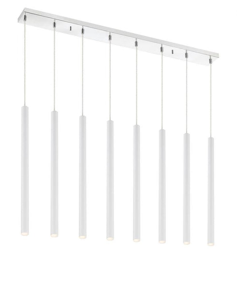 Z-Lite Forest 8 Light Linear Chandelier in Chrome Finish Model: 917MP24-BN-LED-8LCH