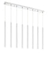 Z-Lite Forest 8 Light Linear Chandelier in Chrome Finish Model: 917MP24-BN-LED-8LCH