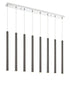 Z-Lite Forest 8 Light Linear Chandelier in Chrome Finish Model: 917MP24-BN-LED-8LCH