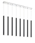 Z-Lite Forest 8 Light Linear Chandelier in Chrome Finish Model: 917MP24-BN-LED-8LCH