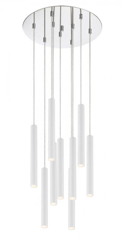 Z-Lite Forest 9 Light Chandelier in Chrome Finish Model: 917MP12-BN-LED-9RCH