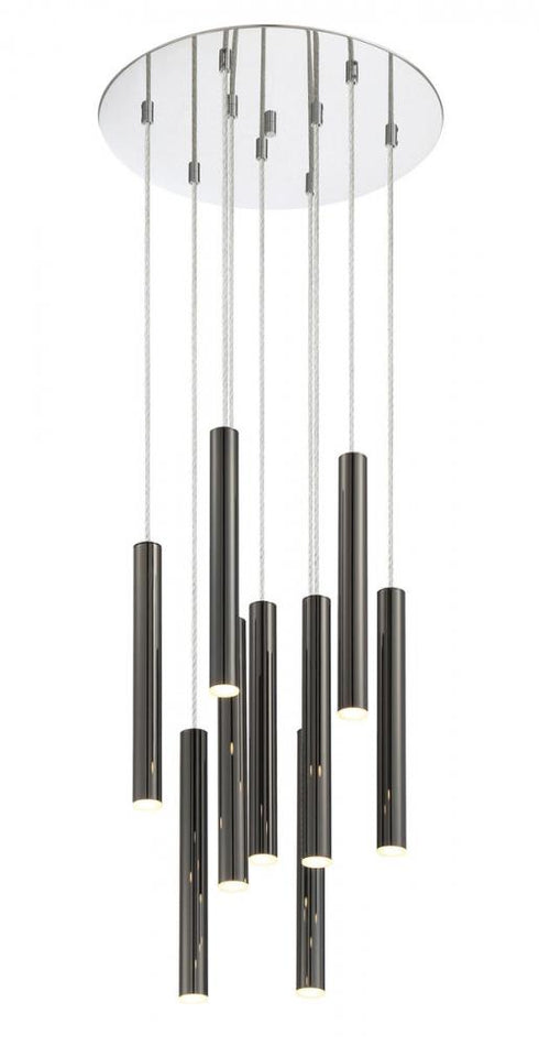 Z-Lite Forest 9 Light Chandelier in Chrome Finish Model: 917MP12-BN-LED-9RCH