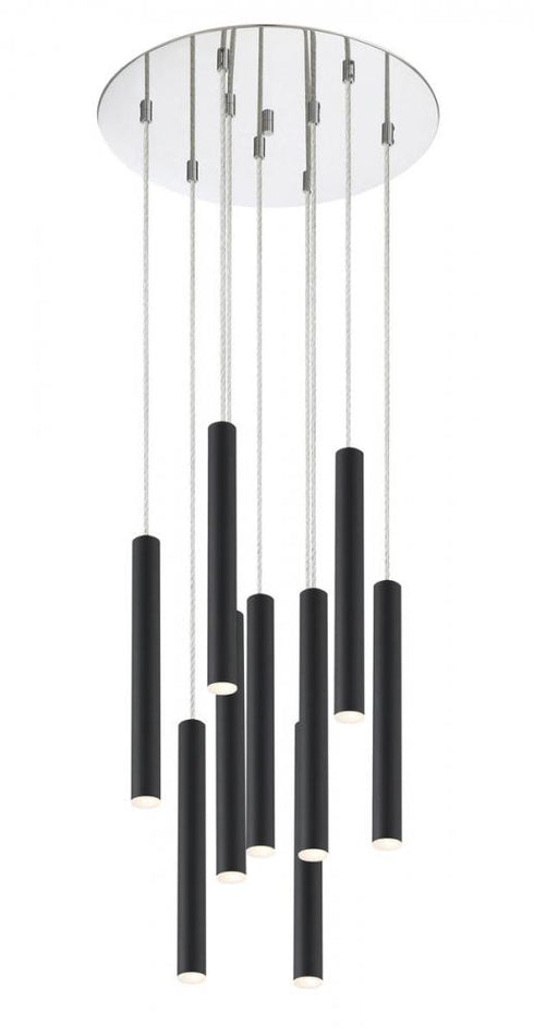 Z-Lite Forest 9 Light Chandelier in Chrome Finish Model: 917MP12-BN-LED-9RCH
