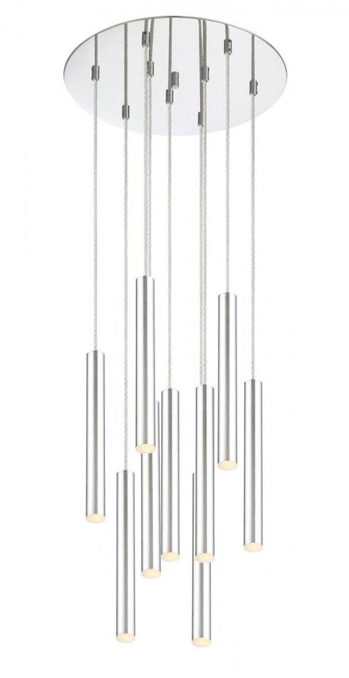 Z-Lite Forest 9 Light Chandelier in Chrome Finish Model: 917MP12-BN-LED-9RCH