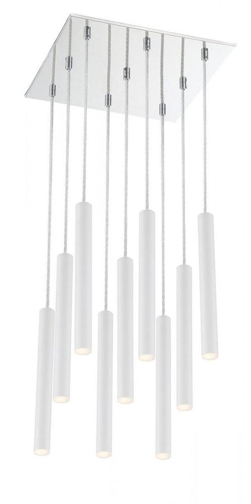 Z-Lite Forest 9 Light Chandelier in Chrome Finish Model: 917MP12-BN-LED-9SCH