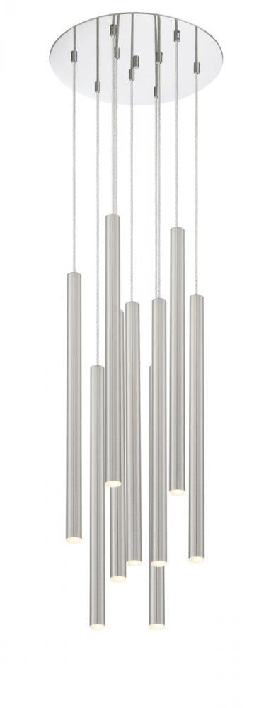 Z-Lite Forest 9 Light Chandelier in Chrome Finish Model: 917MP24-BN-LED-9RCH