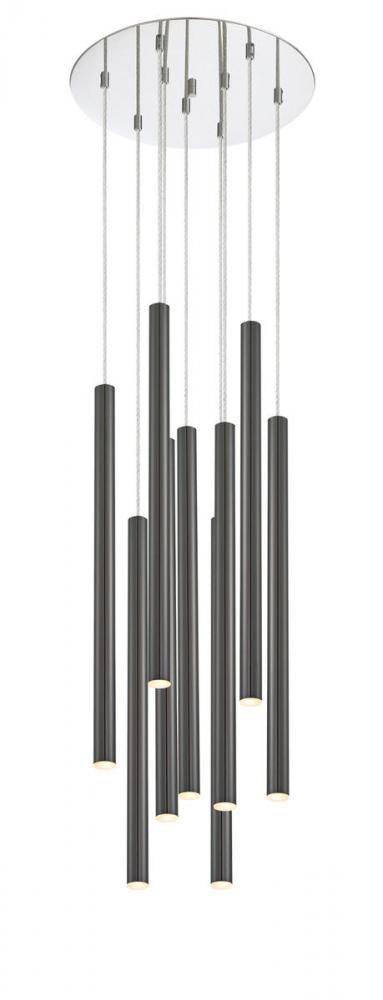 Z-Lite Forest 9 Light Chandelier in Chrome Finish Model: 917MP24-BN-LED-9RCH