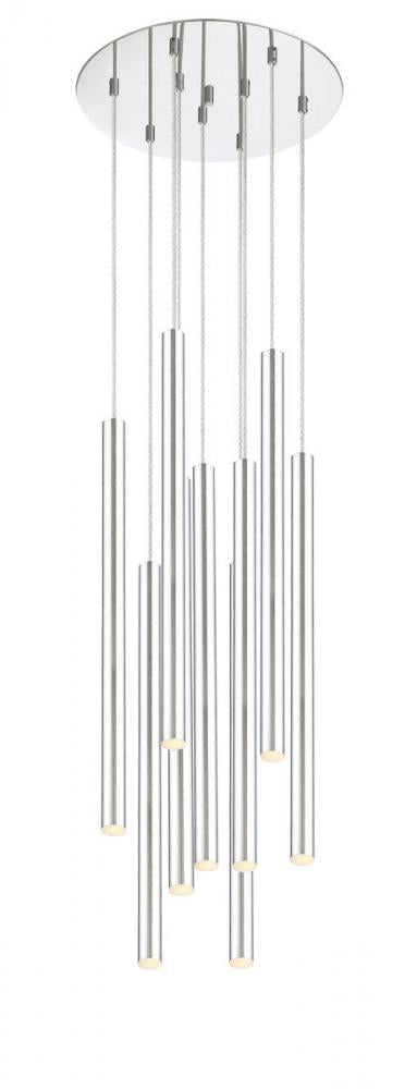 Z-Lite Forest 9 Light Chandelier in Chrome Finish Model: 917MP24-BN-LED-9RCH