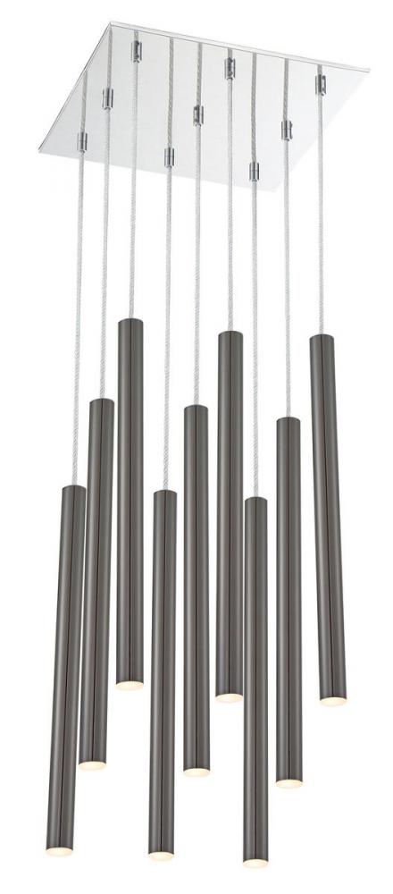 Z-Lite Forest 9 Light Chandelier in Chrome Finish Model: 917MP24-BN-LED-9SCH