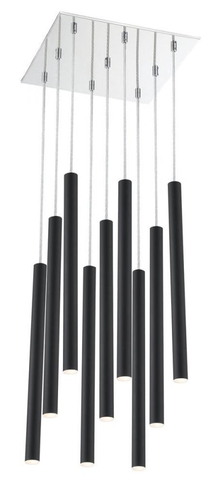 Z-Lite Forest 9 Light Chandelier in Chrome Finish Model: 917MP24-BN-LED-9SCH