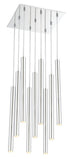 Z-Lite Forest 9 Light Chandelier in Chrome Finish Model: 917MP24-BN-LED-9SCH