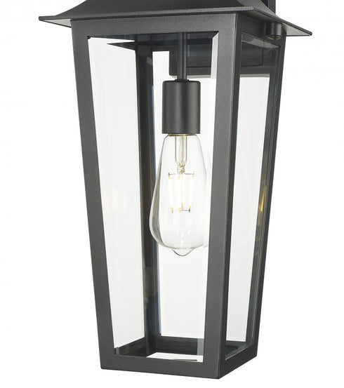 Z-Lite Gannon 1 Light Outdoor Wall Light in Black Finish Model: 5008M-BK
