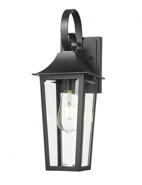 Z-Lite Gannon 1 Light Outdoor Wall Light in Black Finish Model: 5008S-BK