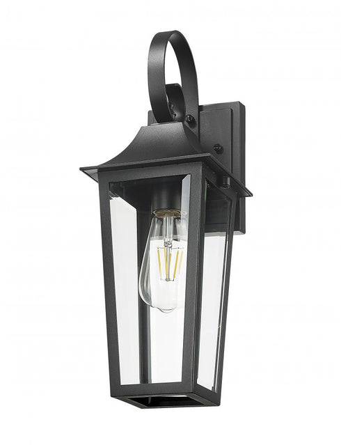 Z-Lite Gannon 1 Light Outdoor Wall Light in Black Finish Model: 5008S-BK