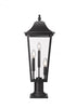 Z-Lite Gannon 3 Light Outdoor Pier Mounted Fixture in Black Finish Model: 5008PHBR-533PM-BK
