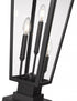 Z-Lite Gannon 3 Light Outdoor Pier Mounted Fixture in Black Finish Model: 5008PHBS-SQPM-BK