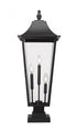 Z-Lite Gannon 3 Light Outdoor Pier Mounted Fixture in Black Finish Model: 5008PHXLS-SQPM-BK