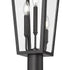 Z-Lite Gannon 3 Light Outdoor Post Mount Fixture in Black Finish Model: 5008PHBR-567P-BK
