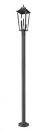 Z-Lite Gannon 3 Light Outdoor Post Mount Fixture in Black Finish Model: 5008PHBR-567P-BK