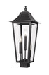 Z-Lite Gannon 3 Light Outdoor Post Mount Fixture in Black Finish Model: 5008PHBS-BK