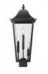 Z-Lite Gannon 3 Light Outdoor Post Mount Fixture in Black Finish Model: 5008PHBS-BK