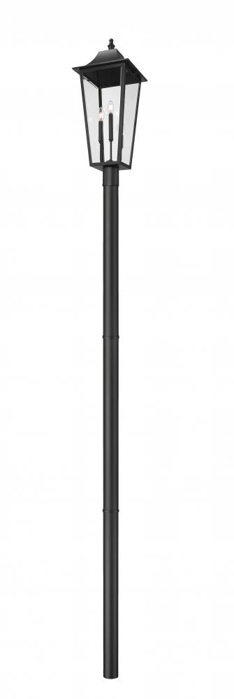 Z-Lite Gannon 3 Light Outdoor Post Mount Fixture in Black Finish Model: 5008PHXLR-5009P96-BK