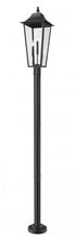 Z-Lite Gannon 3 Light Outdoor Post Mount Fixture in Black Finish Model: 5008PHXLR-5012P-BK