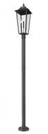 Z-Lite Gannon 3 Light Outdoor Post Mount Fixture in Black Finish Model: 5008PHXLR-567P-BK
