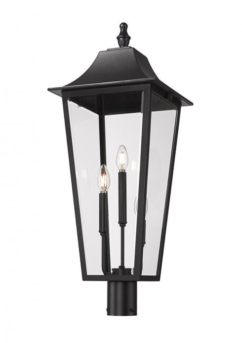 Z-Lite Gannon 3 Light Outdoor Post Mount Fixture in Black Finish Model: 5008PHXLR-BK