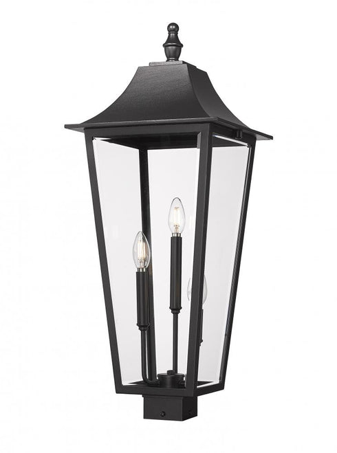 Z-Lite Gannon 3 Light Outdoor Post Mount Fixture in Black Finish Model: 5008PHXLS-BK