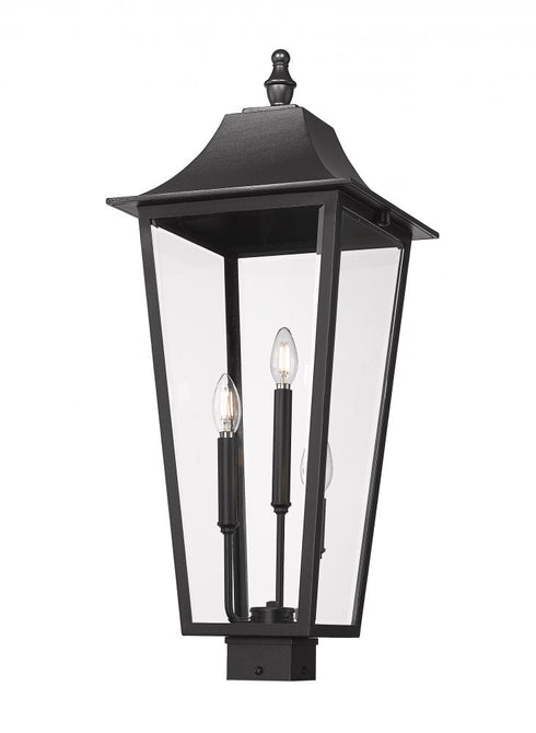 Z-Lite Gannon 3 Light Outdoor Post Mount Fixture in Black Finish Model: 5008PHXLS-BK