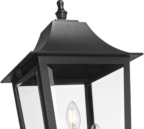 Z-Lite Gannon 3 Light Outdoor Post Mounted Fixture in Black Finish Model: 5008PHBR-5010P-BK