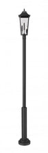 Z-Lite Gannon 3 Light Outdoor Post Mounted Fixture in Black Finish Model: 5008PHBR-5010P-BK