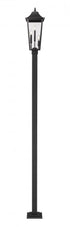Z-Lite Gannon 3 Light Outdoor Post Mounted Fixture in Black Finish Model: 5008PHBS-536P-BK